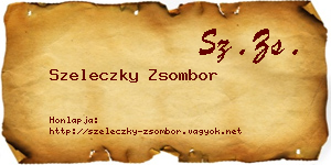 Szeleczky Zsombor névjegykártya